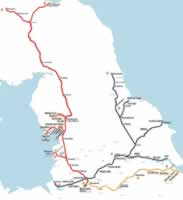 TransPennine Rail Map