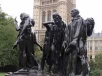 Burghers of Calais Statue in Victoria Gardens