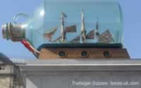 Ship in Giant Bottle on a Plinth