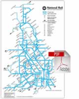 National Rail Network Map.